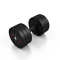 Гантель металева обгумована Marbo Sport, 25кг, чорний