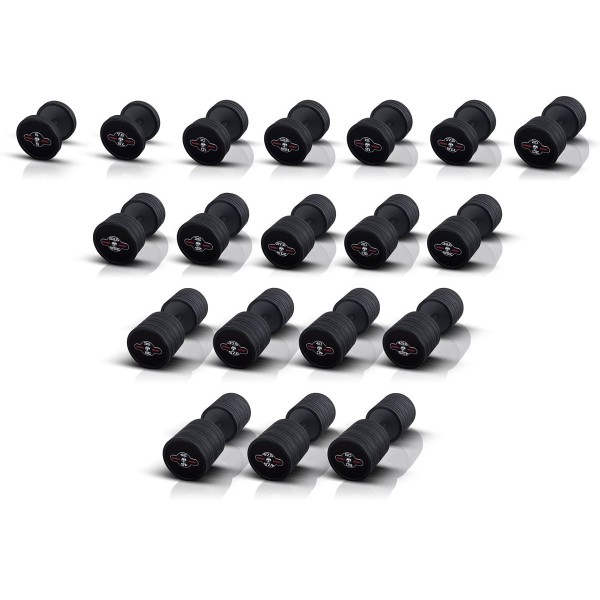 Гантель металева обгумована Marbo Sport, 50кг, чорний