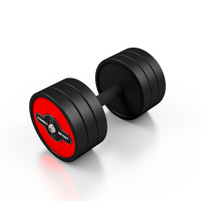 Гантель прогумована Marbo Sport 25кг червона
