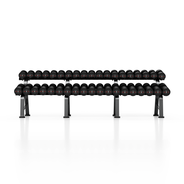 Гантельний ряд 5-50кг зі стійкою Marbo Sport роз.L, чорний