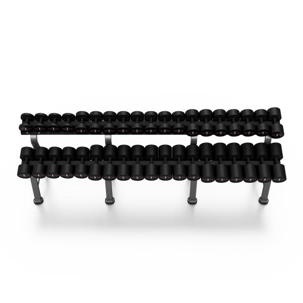 Гантельний ряд 5-50кг зі стійкою Marbo Sport роз.L, чорний