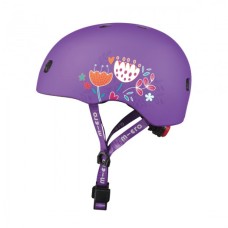 Захисний шолом Micro, Фіолетовий з квітами (48–53 cm, S)