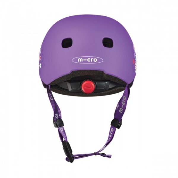 Захисний шолом Micro, Фіолетовий з квітами (48–53 cm, S)