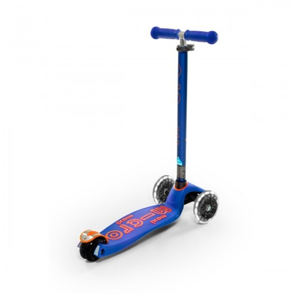 Самокат Micro Maxi Deluxe, Синій (LED)