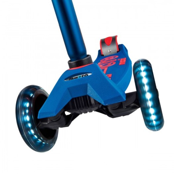 Самокат Micro Maxi Deluxe, Синій (LED)