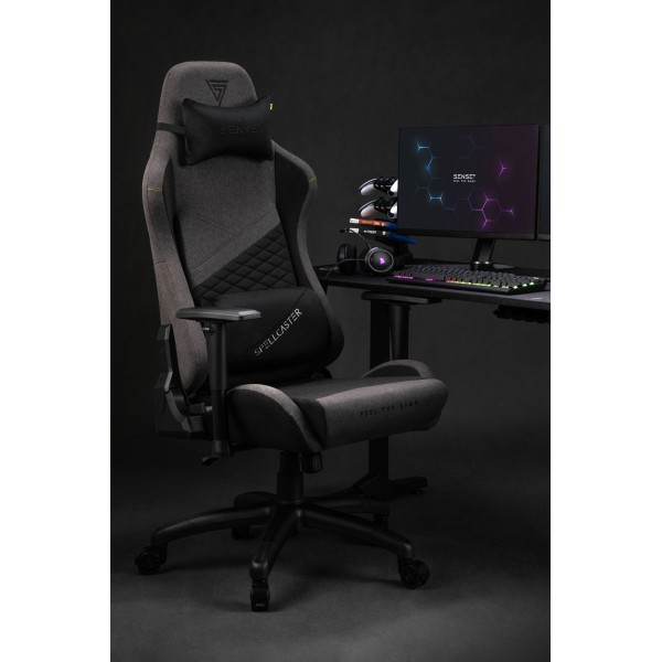 Ігрове крісло Sense7 Spellcaster Senshi Edition XL, тканина, сіре