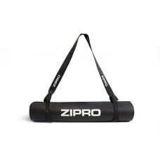 Килимок для йоги Zipro Natural Rubber з ременем 183x68 см, чорний