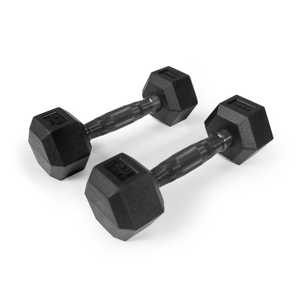 Гантеля Zipro HEX з фіксованою вагою та гумовим покриттям, 2.5 кг