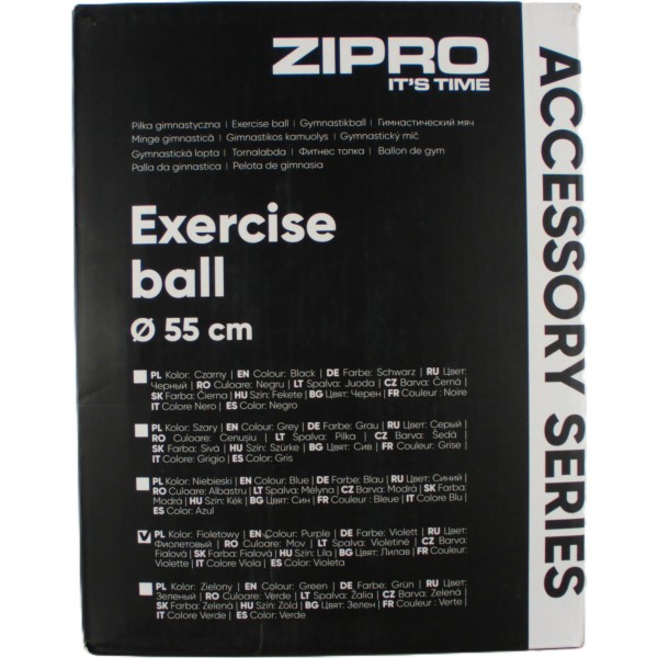Фітбол Zipro Anti-Burst, 55 см, фіолетовий + насос