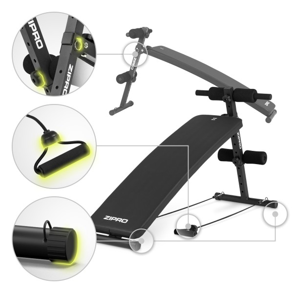 Лавка похила для пресу Zipro Slant з еспандерами