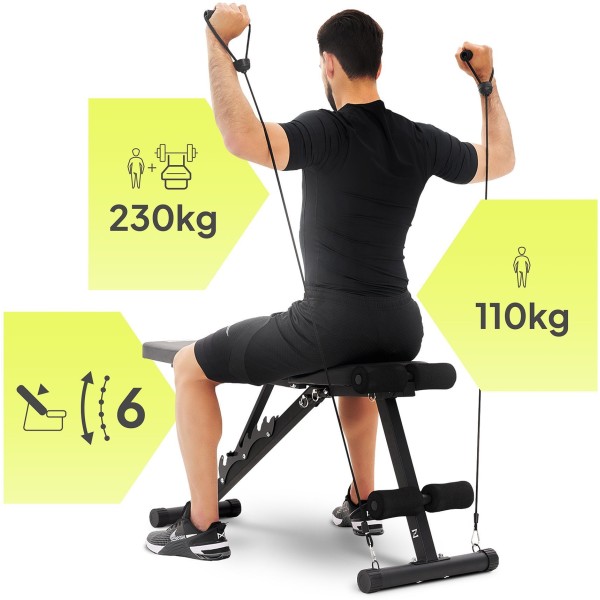 Лавка для пресу багатофункційна Zipro Tempo регульована з еспандерами