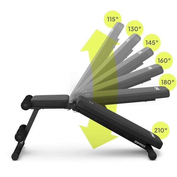 Лавка для пресу багатофункційна Zipro Tempo регульована з еспандерами