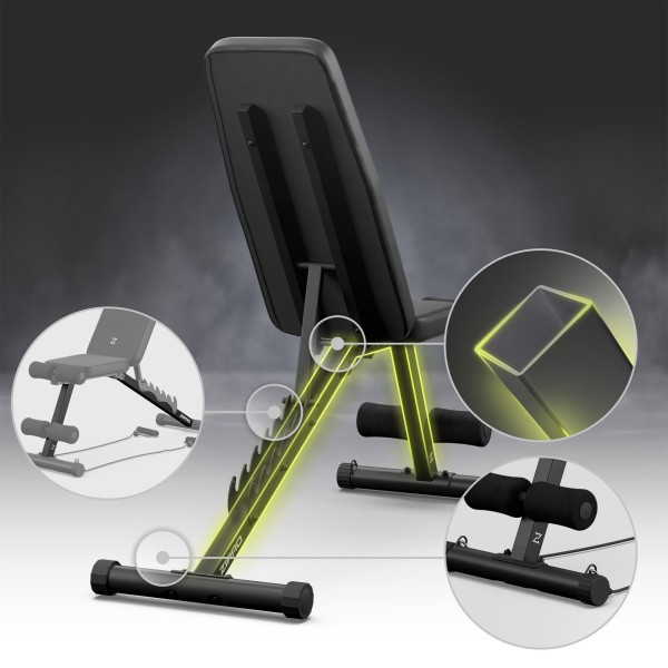 Лавка для пресу багатофункційна Zipro Tempo регульована з еспандерами