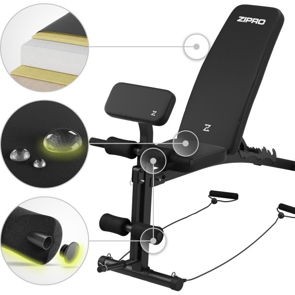 Багатофункціональна лавка Zipro Volume з еспандерами