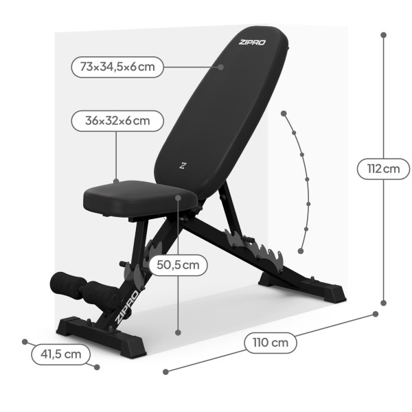 Лавка тренувальна Zipro Jacked регульована