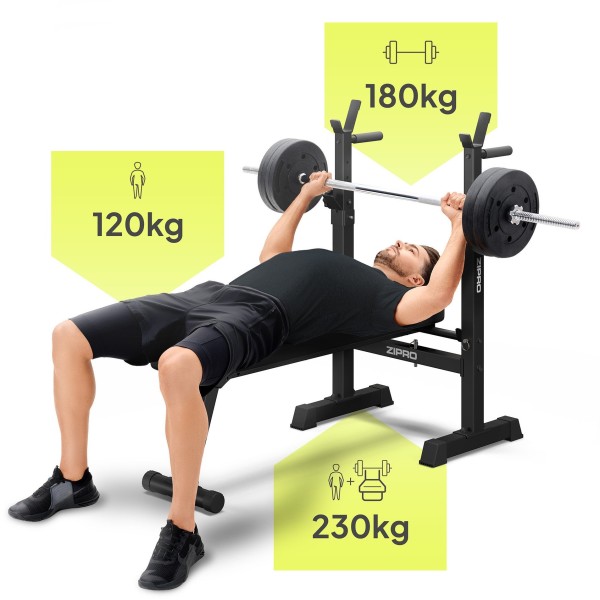 Лавка для жиму зі стійкою Zipro Core складана