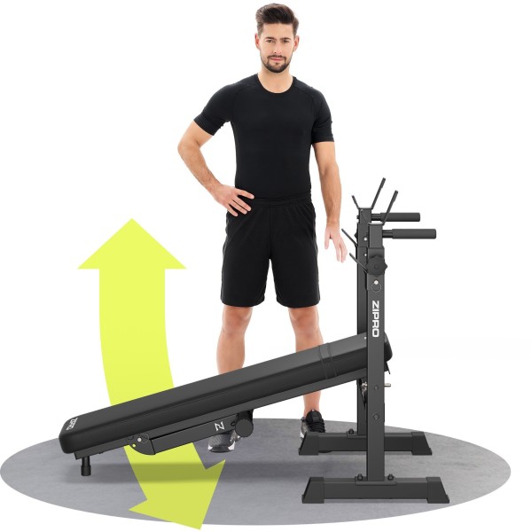 Лавка для жиму зі стійкою Zipro Core складана