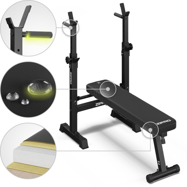 Лавка для жиму зі стійкою Zipro Core складана