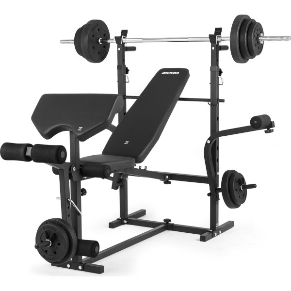 Багатофункціональна лавка Zipro Ripped зі стійками і тренажером Скотта