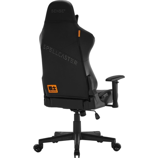 Ігрове крісло Sense7 Spellcaster Senshi Edition, екошкіра, чорне