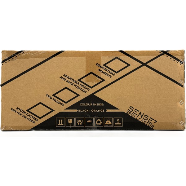 Ігрове крісло Sense7 Spellcaster Senshi Edition, екошкіра, чорне