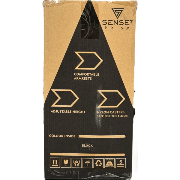 Ігрове крісло SENSE7 Prism, тканина, чорне