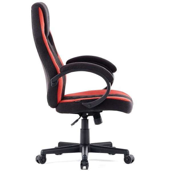 Ігрове крісло SENSE7 Prism, тканина, чорно-червоне