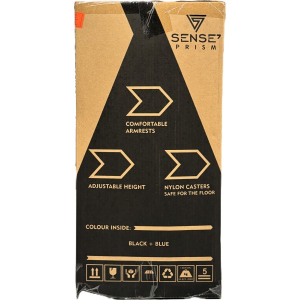 Ігрове крісло SENSE7 Prism, тканина, чорно-синє