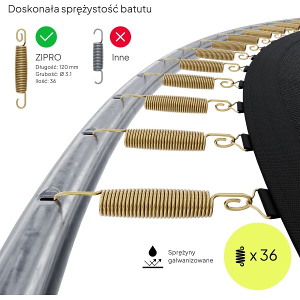 Батут Zipro JumpPro IN 183 см з внутрішньою сіткою