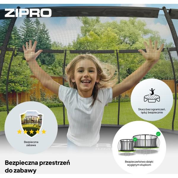 Батут Zipro JumpPro Premium 252 см з внутрішньою сіткою
