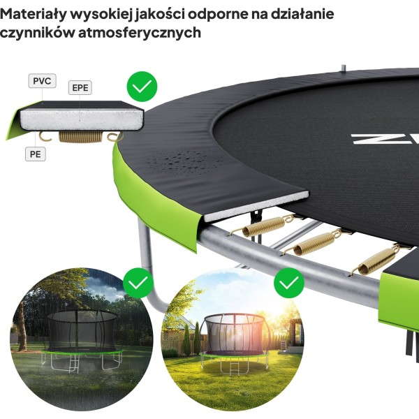 Батут Zipro JumpPro Premium 252 см з внутрішньою сіткою