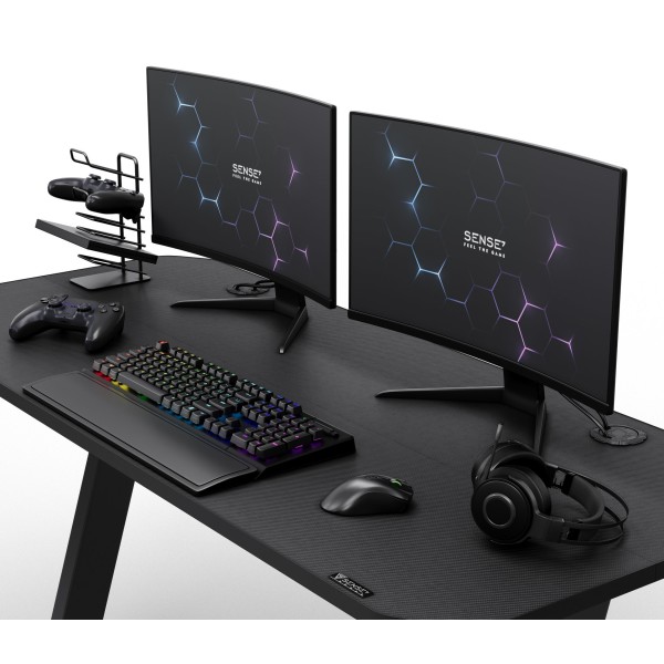 Стіл ігровий Sense7 Nomad Basic 140×60 см, чорний