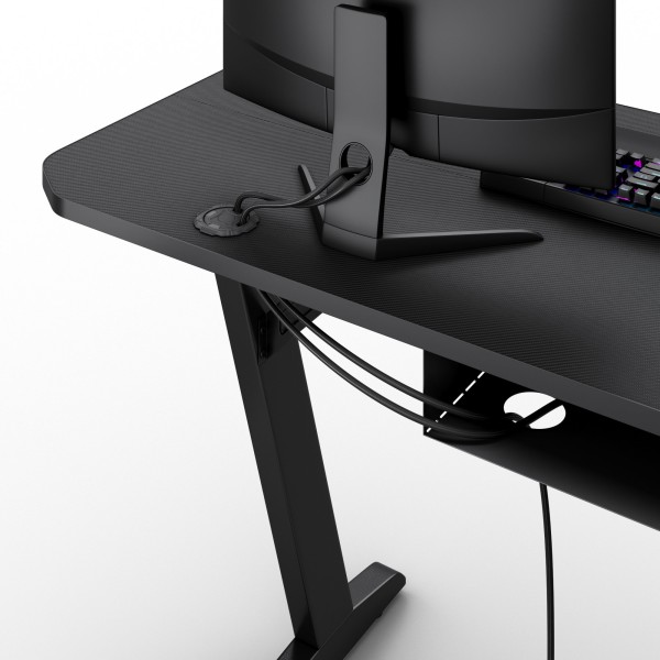 Стіл ігровий Sense7 Nomad Basic 140×60 см, чорний