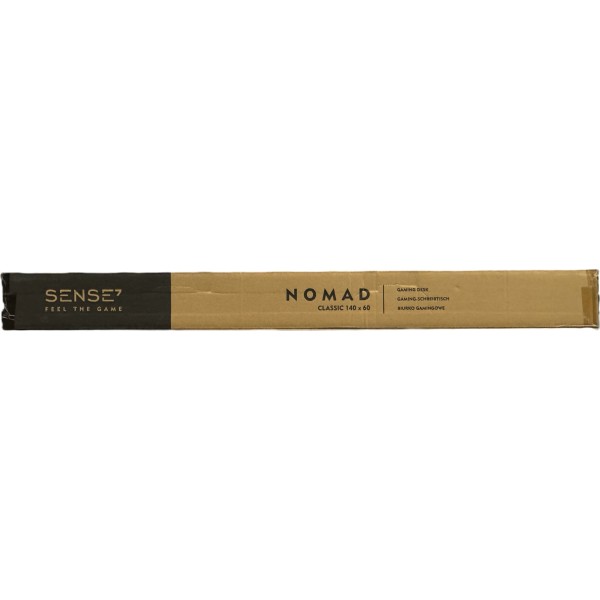 Стіл ігровий SENSE7 Nomad Classic 140×60 см, ігрова поверхня, чорний