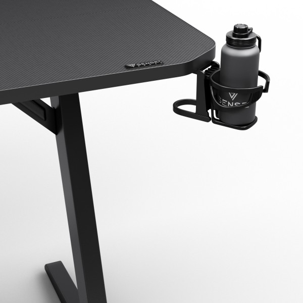 Стіл ігровий SENSE7 Nomad Cybernetic 140×60 см, ігрова поверхня, чорний