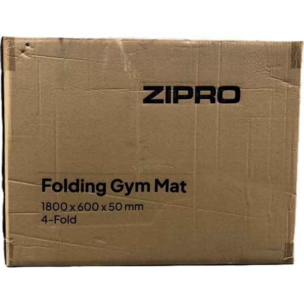 Розкладний гімнастичний матрац Zipro 180×60×5 см, чорний