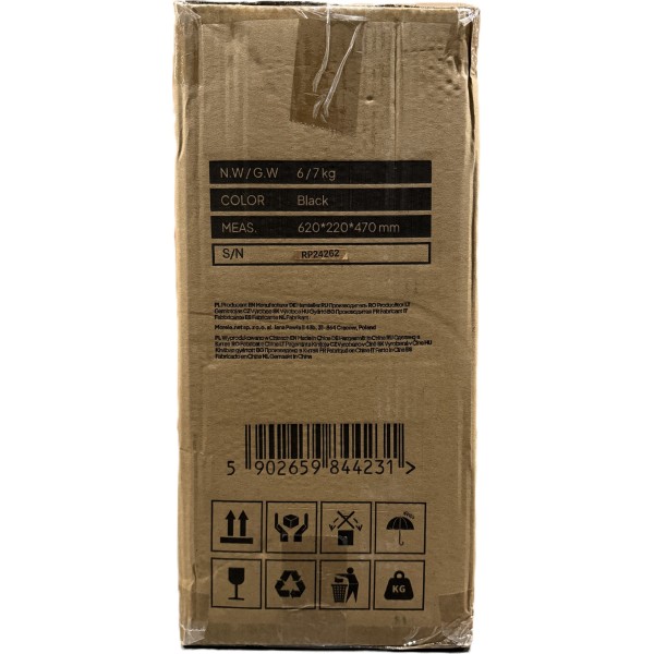 Розкладний гімнастичний матрац Zipro 180×60×5 см, чорний