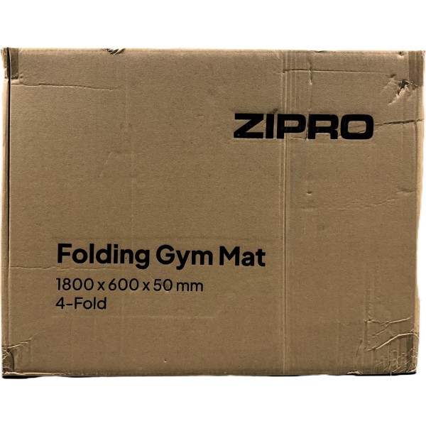 Розкладний гімнастичний матрац Zipro 180×60×5 см, чорний