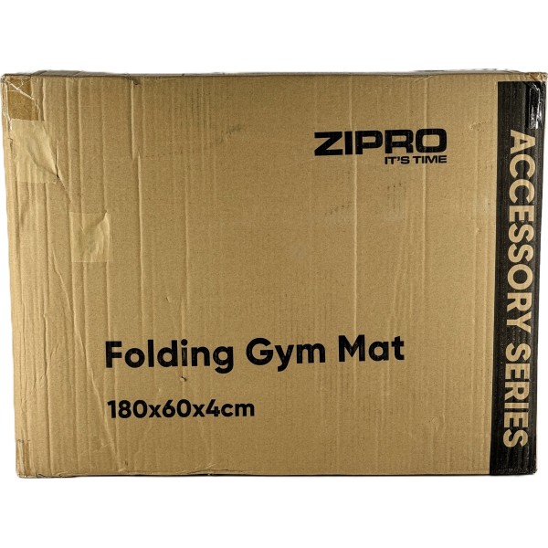 Розкладний гімнастичний матрац Zipro 180×60×4 см, чорний