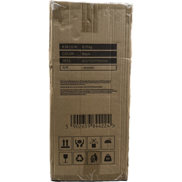 Розкладний гімнастичний матрац Zipro 195×80×5 см, чорний