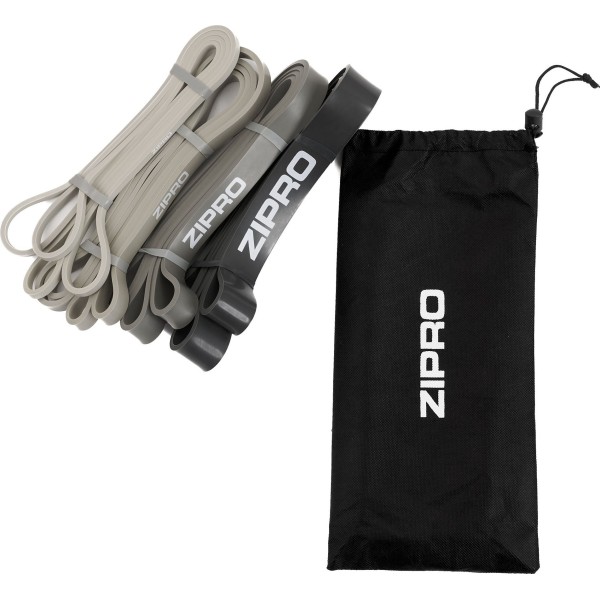 Гумки опору Zipro PowerBand латексні, 4 шт. сірі
