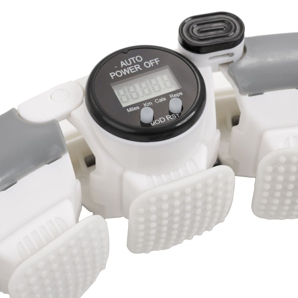 Хула-хуп Zipro з обважнювачем і лічильником, біло-сірий