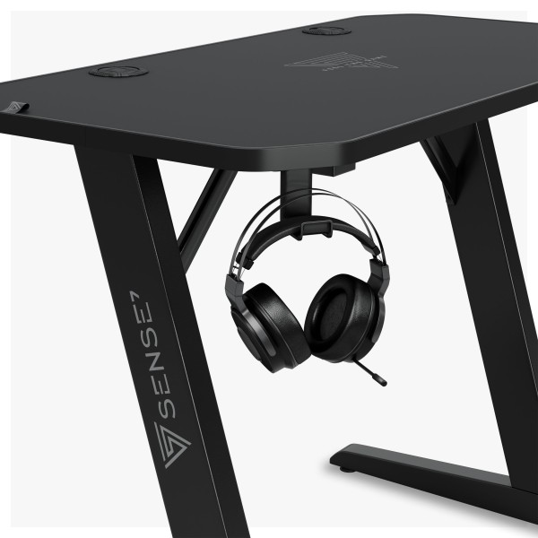 Стіл ігровий SENSE7 Nomad Classic 100×50 см, ігрова поверхня, чорний