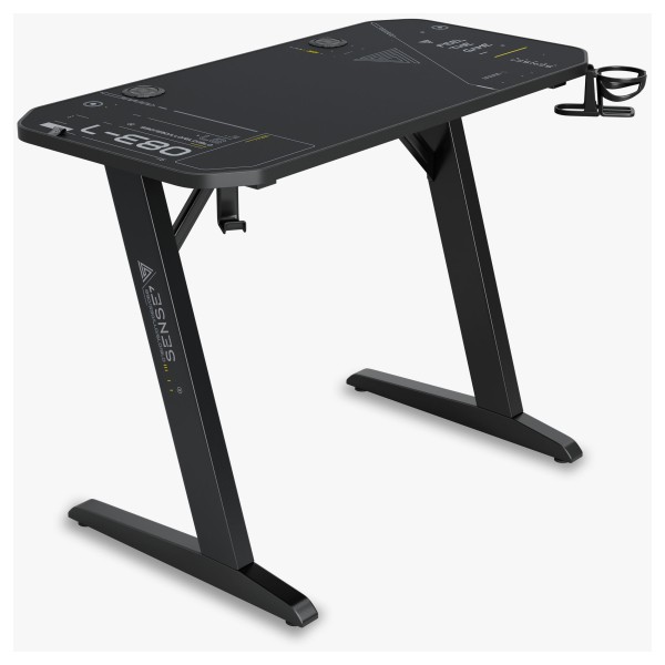 Стіл ігровий SENSE7 Nomad Cybernetic 120×60 см, ігрова поверхня, чорний