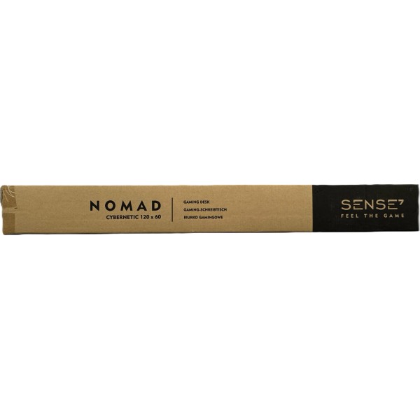 Стіл ігровий SENSE7 Nomad Cybernetic 120×60 см, ігрова поверхня, чорний