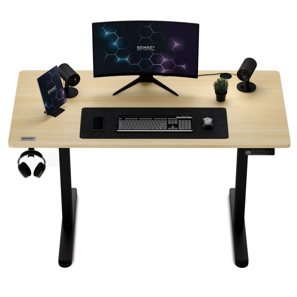 Стіл з регулюванням висоти Sense7 Nojo 120×60 см, електричний, чорно-бежевий