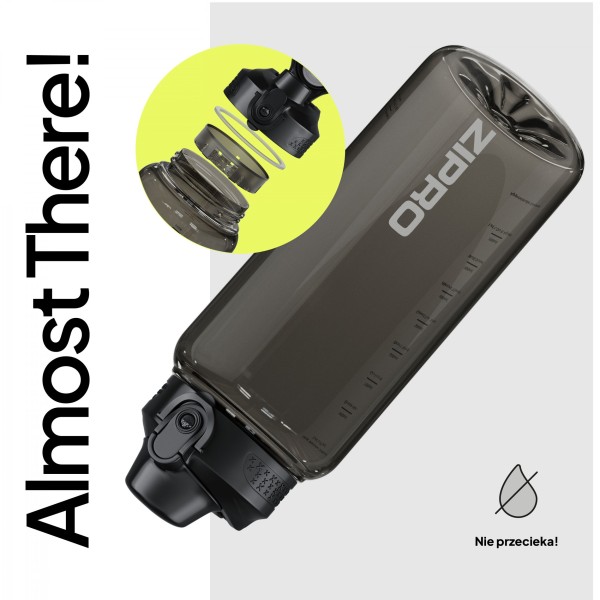 Тританова пляшка для води Zipro, 800 мл, чорна