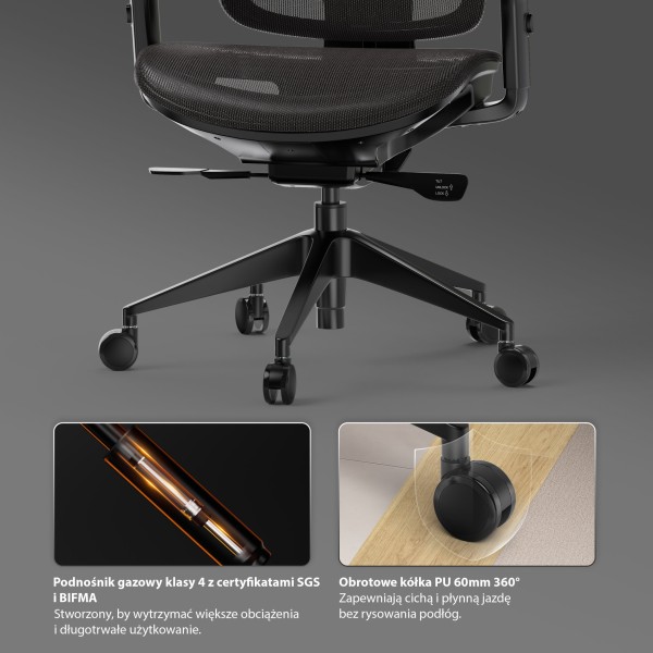 Офісне крісло SENSE7 Nobu, чорне