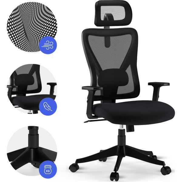 Офісне крісло SENSE7 Tone, чорне