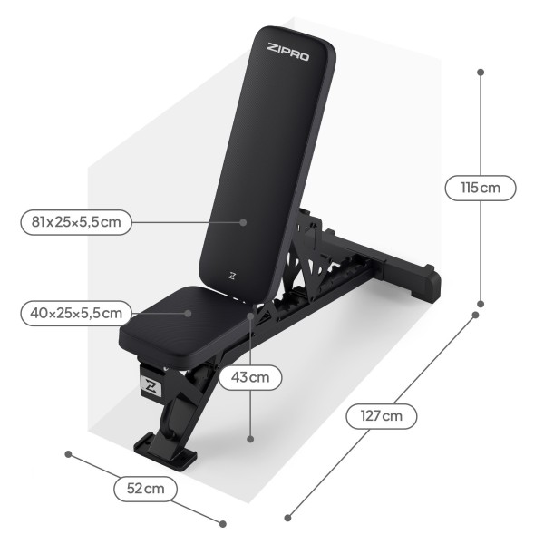 Лавка тренувальна Zipro Nocardio регульована